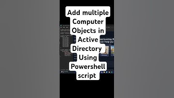 Simple PS script to multiple Computer Objects in Active Directory | Script in description