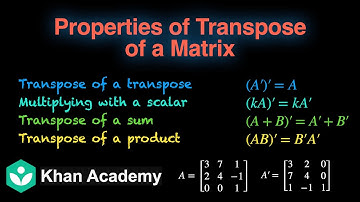 Properties of transpose of the matrices (Hinglish)| Matrices | Grade 12 | Math | Khan Academy