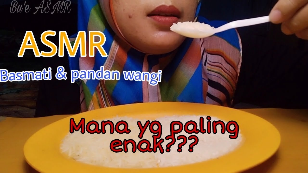 ASMR RAW RICE ASMR BERAS BASMATI VS PANDAN WANGI ASMR INDONESIA