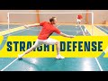 Straight Defense Technique in Badminton