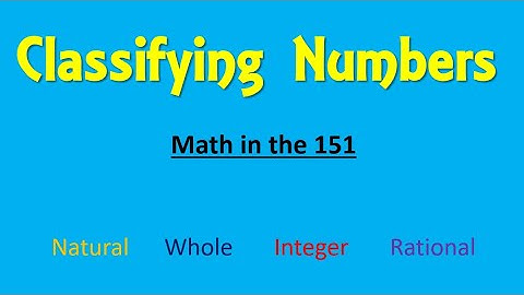 Classifying Numbers