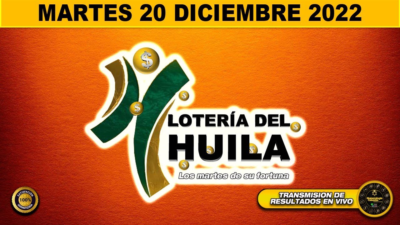 Resultado LOTERIA DEL HUILA ☀️del MARTES 20 de DICIEMBRE de 2022 (PREMIO MAYOR) ✅✅✅l