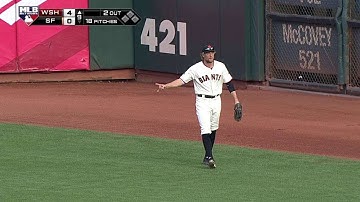 Pence runs one down in deep right field
