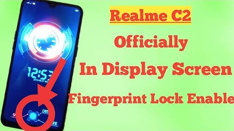 Realme C2 In Display Fingerprint Enable | In Display Fingerprint In Realme C2