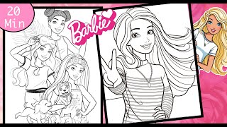 Long BARBIE Coloring Page Compilation COLOR BARBIE with Brooklyn and Friends - In Markers