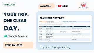 Information Travel Planner Google Sheets Tutorial | Triploom Travel Studio Update