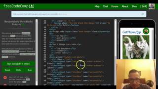 Responsively Style Radio Buttons, freeCodeCamp Bootstrap Review, lesson 15