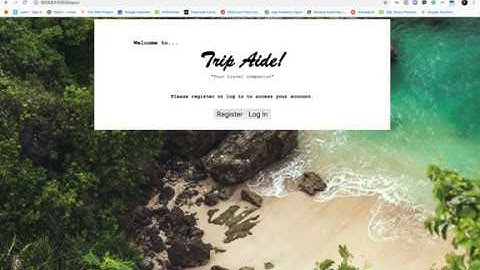 Trip Aide (Sinatra Project by Jesse Gonzalez)