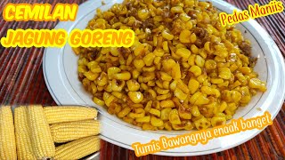 Resep Terbaruu Jagung Goreng Pedas Manis!!! Asli cemilan yg mengenyangkan