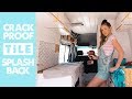 VAN BUILD: UNBREAKABLE TILE SPLASHBACK | Ep 11 Sprinter Van Conversion