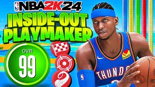 NBA 2K24 Best 66 PG Build with CONTACT DUNKS Inside-Out Playmaker on 2K24