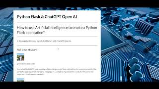 Python Flask programming with ChatGPT Open ai