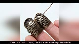 2PCS vintage adjustable thimble hand sewing thimble ring home non-slip needle press finger sleeve