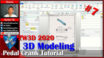 ZW3D 2020 3D Modeling Pedal Crank Tutorial For Beginner