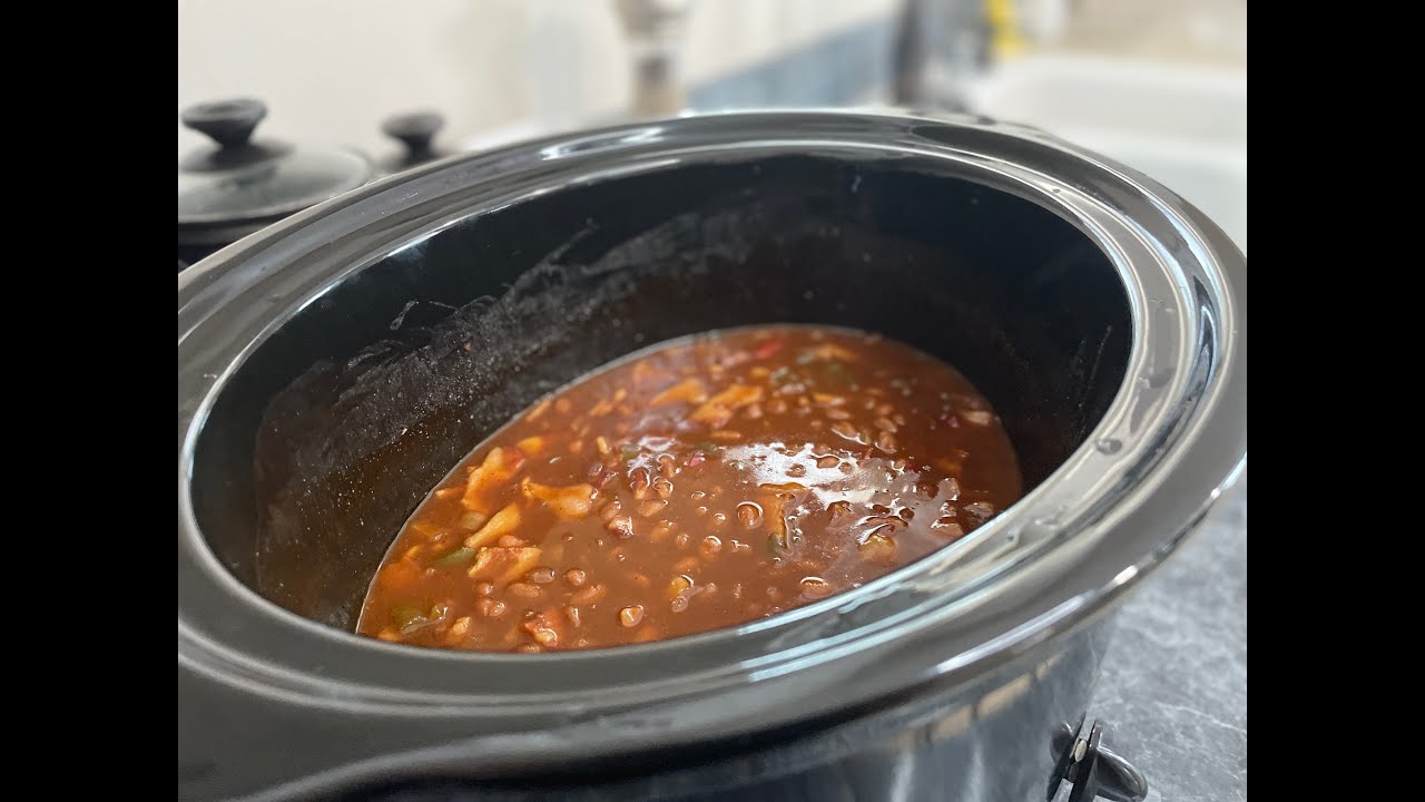 Crockpot BBQ Beans Slow Cooker Baked Beans YouTube