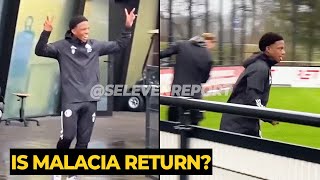 Footage shows Tyrell Malacia spotted back on the training pitch goes VIRAL | Manchester United News