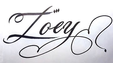 Zoey Name Signature Calligraphy Status | #moderncalligraphy #cursive #YearofYou #zoey @Zoey
