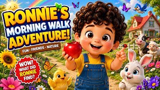 🌞 Ronnie's Morning Walk Adventure! 🐥🦋 Fun Outdoor Learning for Kids | Cute Kids Cartoon