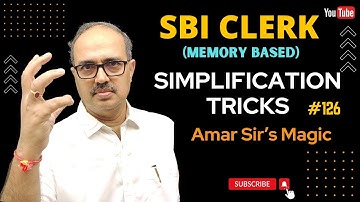 SBI Clerk 2023 | Simplification Questions (Memory Based) Amar Sir