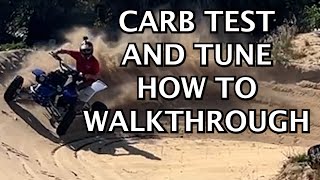 How to Tune a Carburetor, Yamaha Banshee Edition. These steps work for most carbs, 2 and 4 stroke.