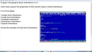 multilevel inheritance in c++