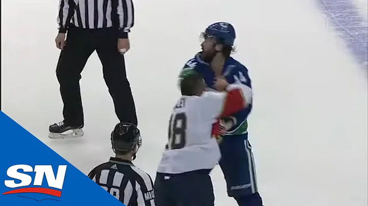 Erik Gudbranson And Michael Haley Fight For Nearly...