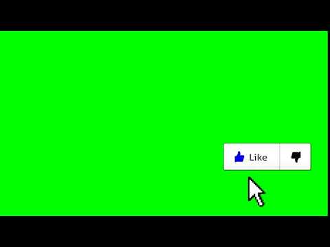 Кнопка Лайк Футаж - Зелёный Экран Скачать
