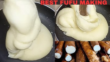 cassava fufu || how to make cassava swallow at home without blender.