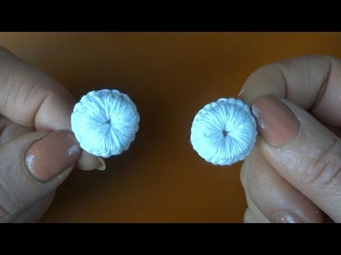 Crochet button Пуговица на бурдоне Вязание крючком