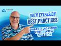 Data Extension Best Practices in Salesforce Marketing Cloud