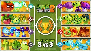 PvZ 2 Tournament 8 Type Family Plants Team 3 vs 3 - Team vs Teem - Which team will win?