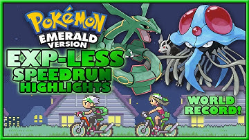 EXP-LESS Pokémon Emerald Speedrun Highlights [WORLD RECORD]