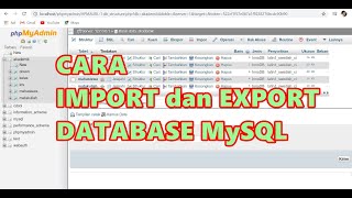 Cara Export dan Import Database MySQL