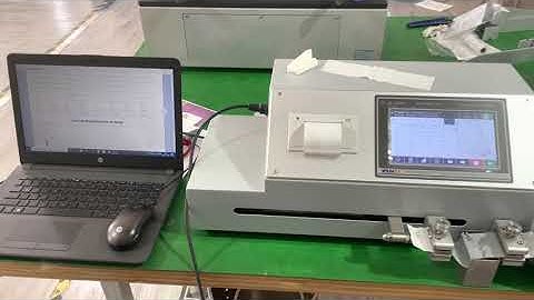 Horizontal Tensile Tester for tissue paper pc software connect Operation YT-WL (in Spanish)
