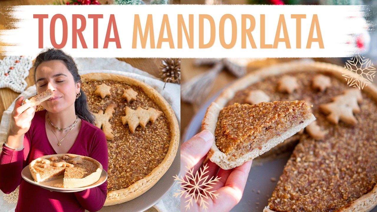 Dolce di Natale con le Mandorle - Torta Mandorlata facile senza uova e senza burro | ElefanteVeg