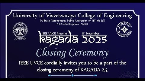 KAGADA 2025 Closing Ceremony | UVCE