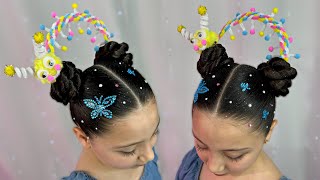 PEINADO LOCO 🤪 CIEMPIÉS 🐛✨🌈 idea para niñas 👧🏻