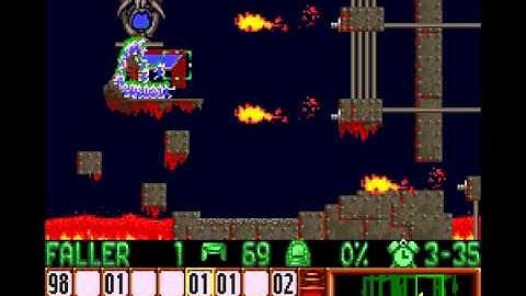 SNES Lemmings SUNSOFT Level 4 (TAS) - Within 40 seconds