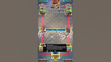 Can you defend this push with less elixir?💭 #clashroyale #gaming #supercell #elixir #strategy