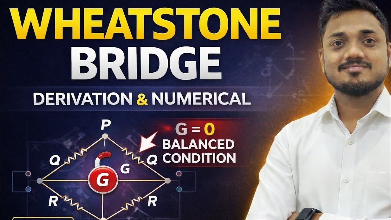 Wheatstone Bridge || Derivation & Numericals || Class 12 Physics