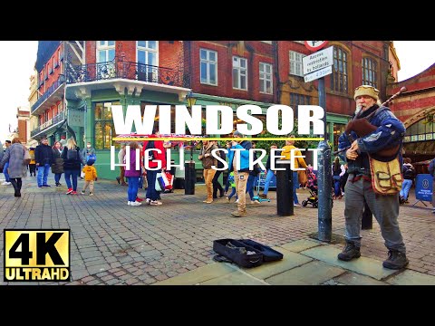 Windsor High Street walking tour |  Windsor and Maidenhead walk | 4K