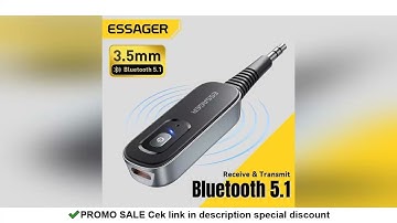 Essager 2-in-1 Bluetooth Audio Receiver Transmitter Wireless Bluetooth 5.1 3.5mm AUX Audio Adapter S