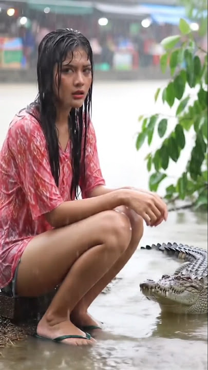 Tiba-tiba disamperin buaya #rain #hujan #beautiful