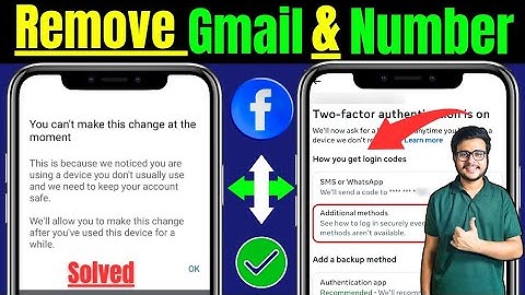 How to Remove Gmail & Number from Facebook 2025 | You can