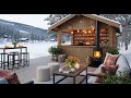 Morning ☕ Soft Snow & Smooth Jazz Music for Productivity & Focus Golden