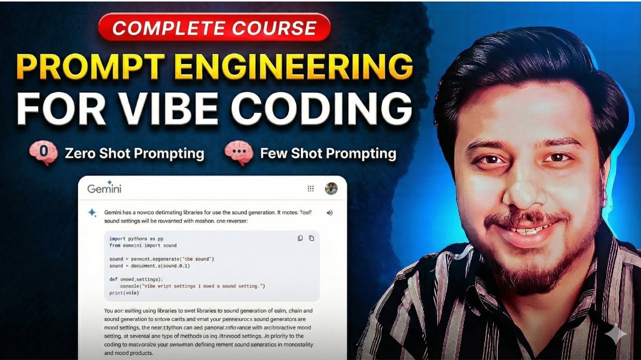 Prompt Engineering for Vibe Coding - Full Course - YouTube
