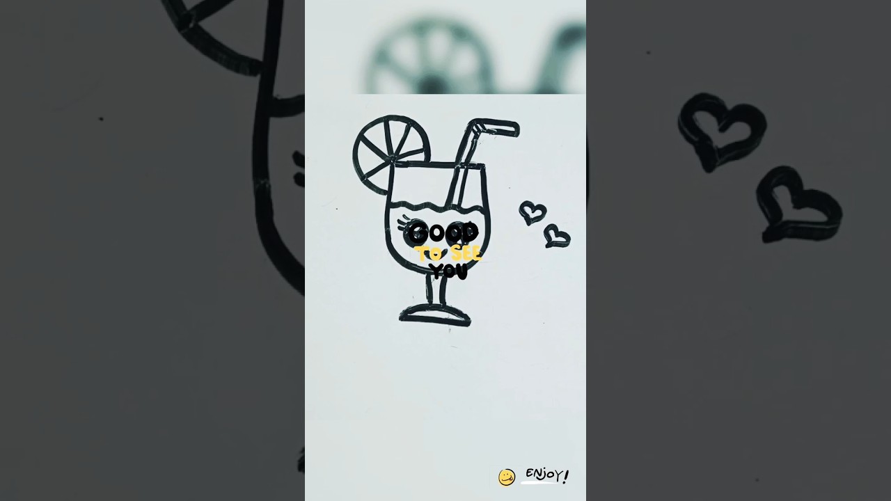 Lemonade Glass Drawing