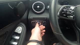 How to Enable or Disable Dipped Beam in MERCEDES C Class W205 ( 2013 – now ) - Use Headlights