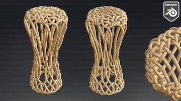Blender Tutorial - How to Model a Wicker Barstool with Curve Knots