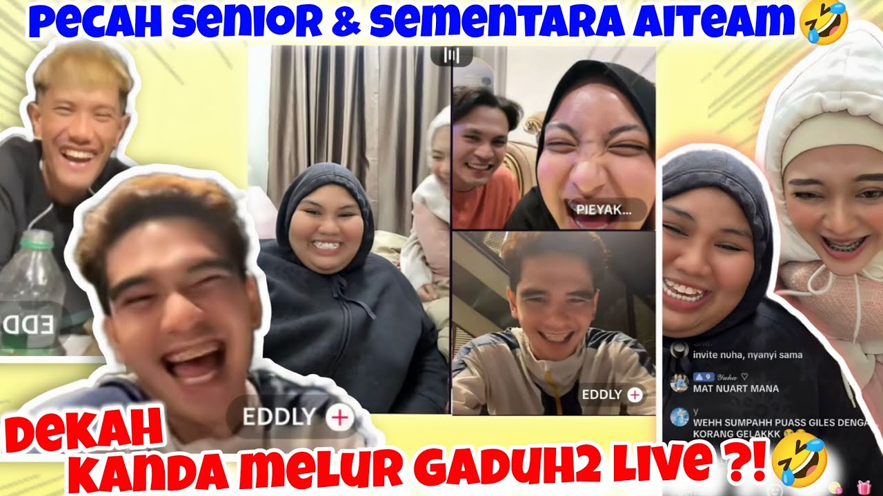 Pecah Gelak Kanda Melur PP Aina Mal !! Dekah Kanda Menyakat Melur Di Llve ?!